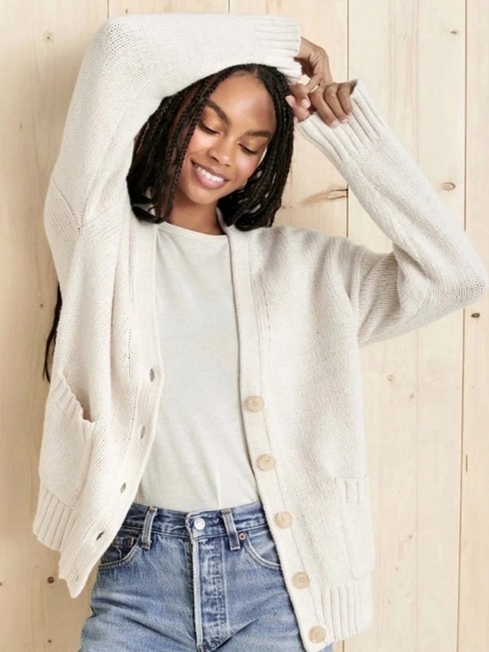 JENNI KAYNE Cream Cardigan